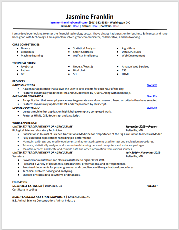 resume